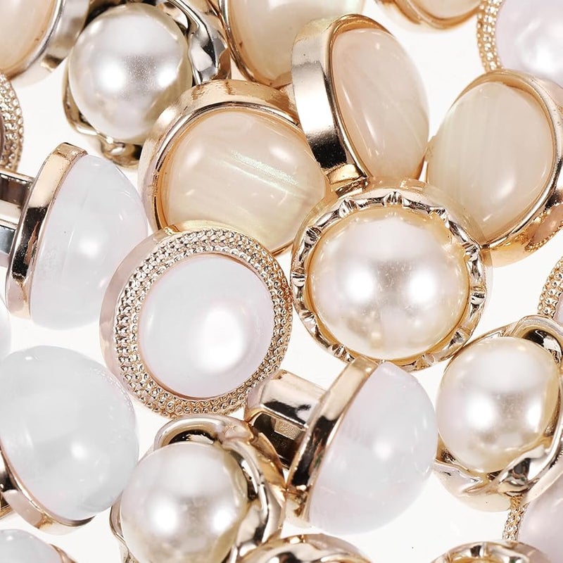 Faux Pearl Shirt Buttons 50pcs For Sewing Clothing Decorative Round DIY Suits Sweaters - Image 5